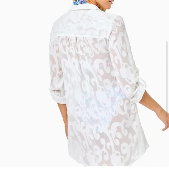 Lilly Pulitzer Natalie Shirtdress Cover-Up - Picture 3 of 6